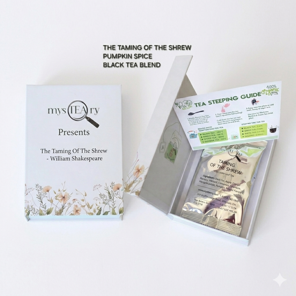 The Taming of the Shrew Black Tea Blend Literary Gift Set | Pumpkin Spice | MysTEAry Collection - Image 3