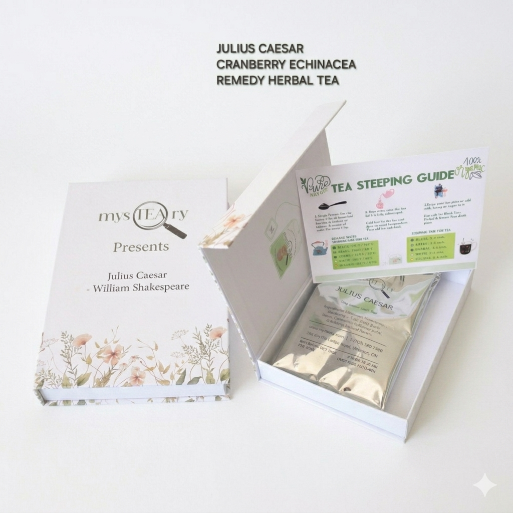 Julius Caesar Herbal Remedy Tea Gift Set | Cranberry Echinacea | Cough & Flu | MysTEAry Collection - Image 3
