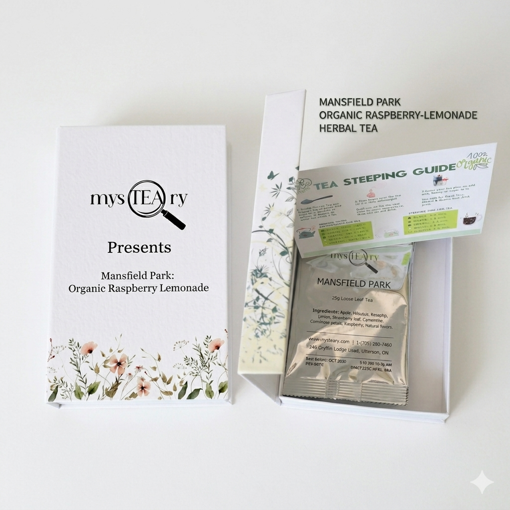 Mansfield Park Herbal Tea Blend Literary Gift | Raspberry-Lemonade | MysTEAry Collection - Image 3
