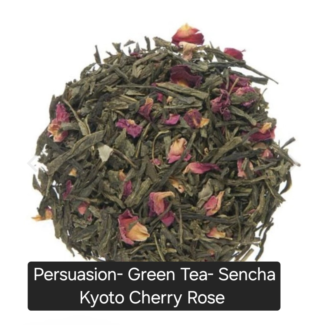 Persuasion Green Tea Literary Gift Set | Sencha Kyoto Cherry Rose Green Tea | MysTEAry Collection - Image 2